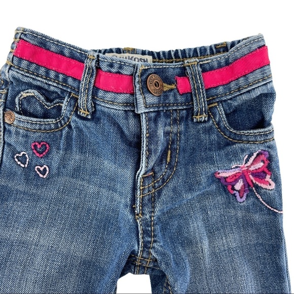 OshKosh B’Gosh Baby Embroidered Heart Jeans Sz 3M - Picture 2 of 5
